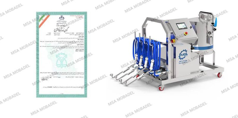 دستگاه پرکن ماست همراه با گواهی اختراع به نام مبدل سازان آرتاویل